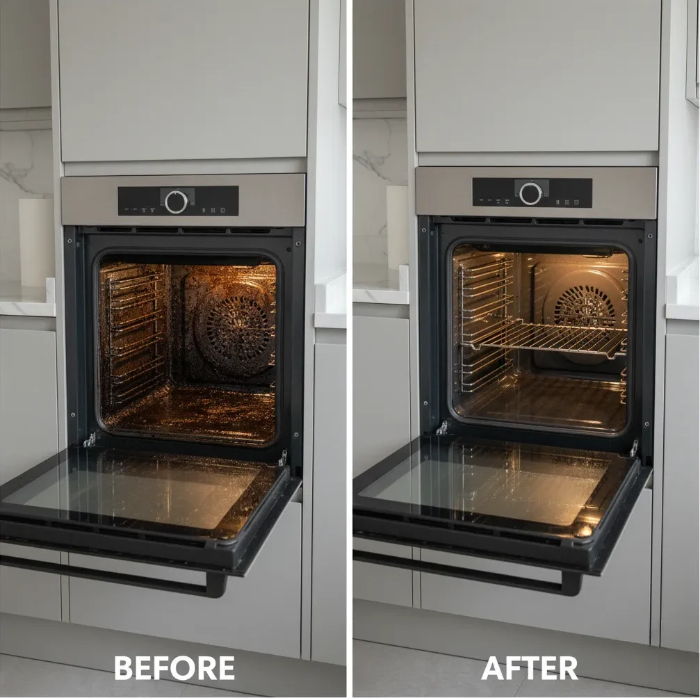 Before and after results of professional oven dip tank cleaning in Oxford